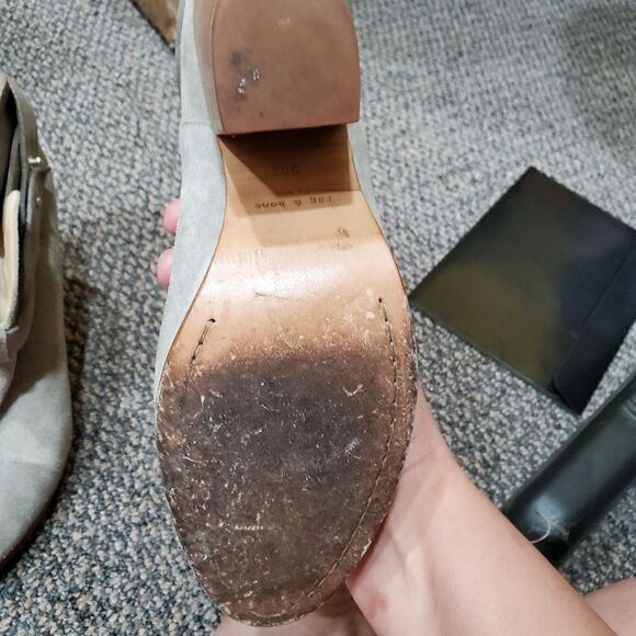 Rag & Bone Light Grey Suede Harrow Boots 39.5 / 9.5 - Picture 4 of 11